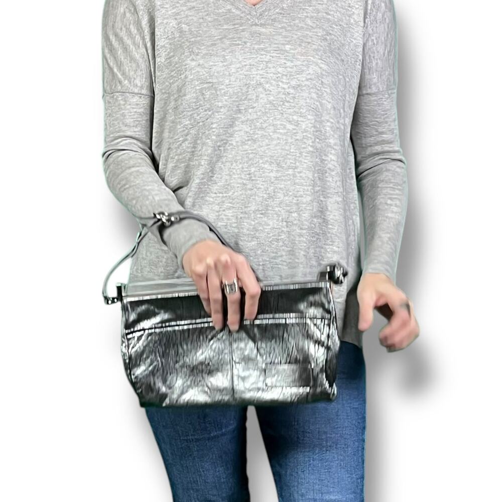 Chloe Lucite Handle Silver Leather Clutch Handbag Vintage Y2K $1,495 Retail Lux - Picture 9 of 13